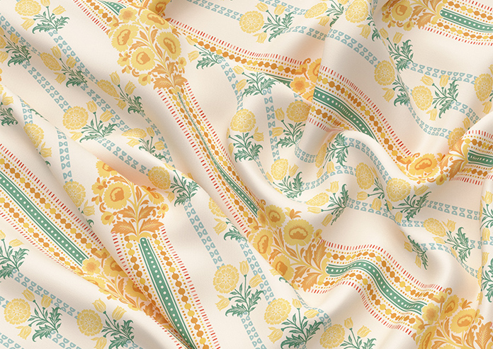 Petal & Block Jaipur Stripe, Marigold - Roman Blind - Image 4